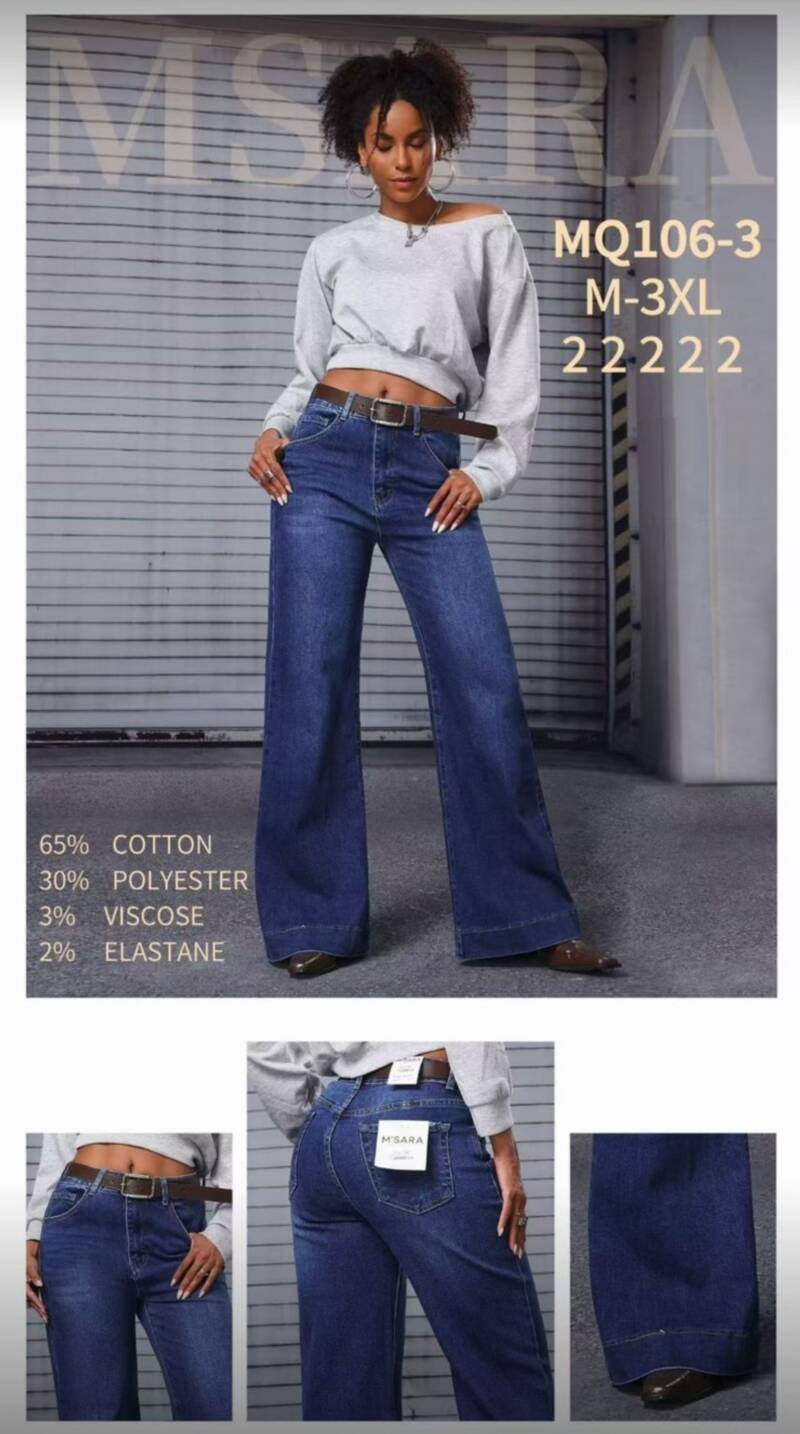 Spodnie damskie jeansy Roz M-3XL, 1 Kolor Paczka 10 szt